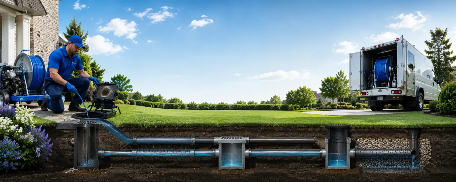 Outdoor drain cleaning information for Goshen, MA